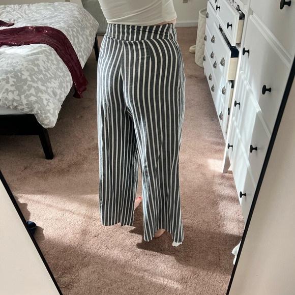 Free People Black and White Striped Pants - Picture 3 of 4